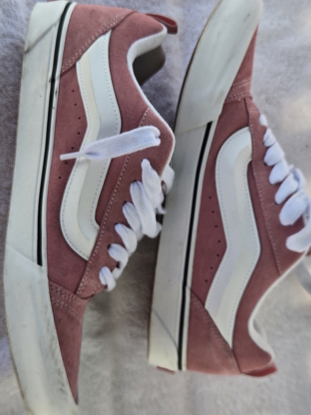 Vans Knu Skool Pink Suede White Sidestripe Chunky Skate Shoes Men 11 - Picture 5 of 8